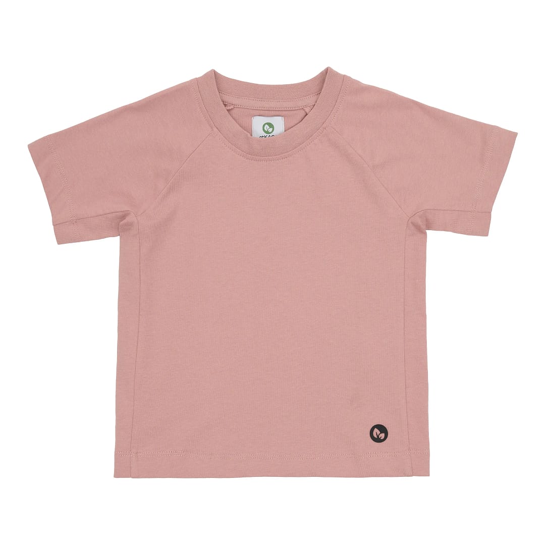 Basic T-shirt til børn i farven rose – komfortabel børnetrøje i blødt supima-bomuld, perfekt til hverdagsbrug