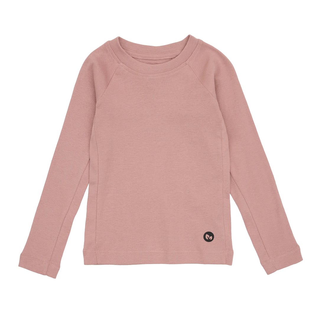 Basic T-shirt til børn i farven rose – komfortabel børnetrøje i blødt supima-bomuld, perfekt til hverdagsbrug