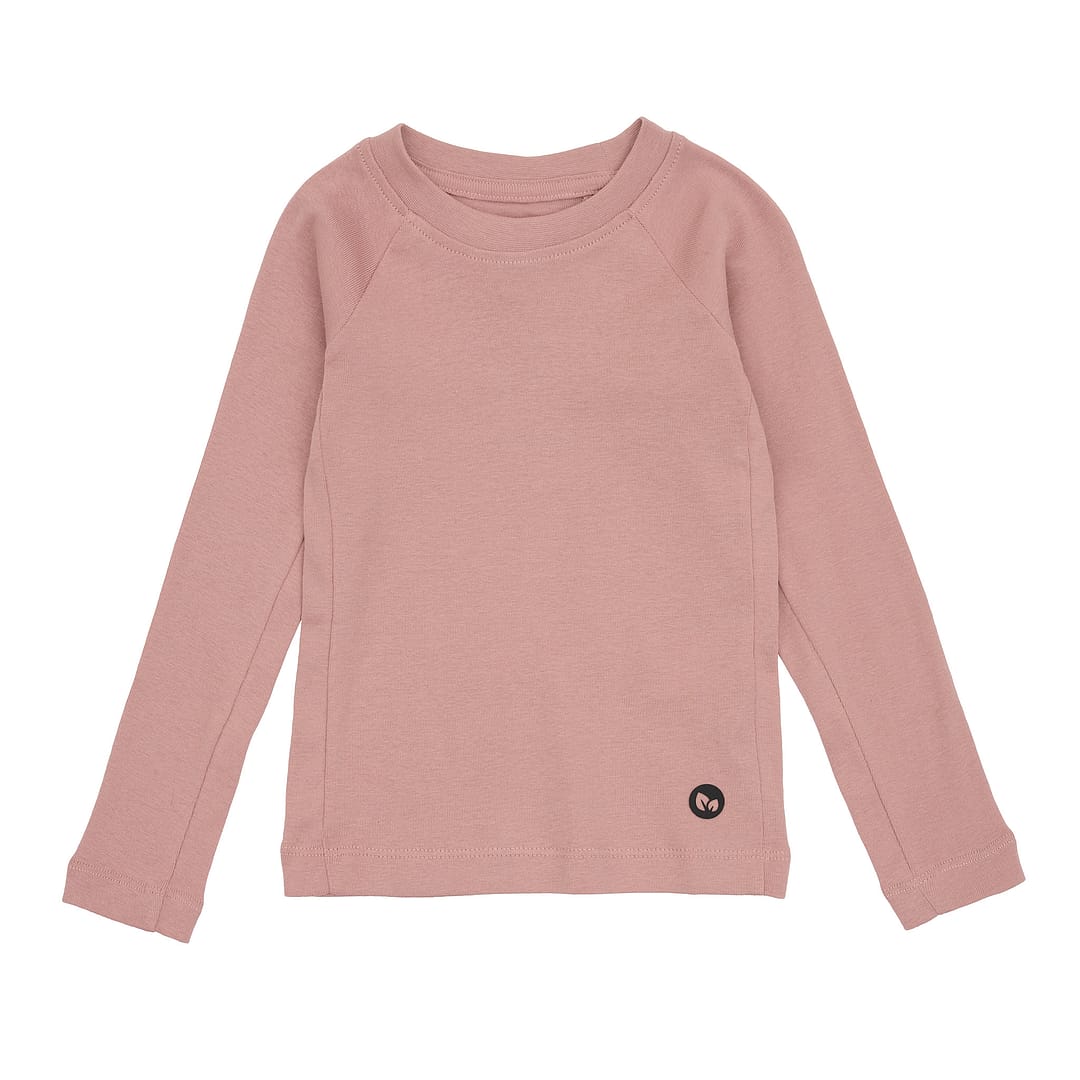 Basic T-shirt til børn i farven rose – komfortabel børnetrøje i blødt supima-bomuld, perfekt til hverdagsbrug