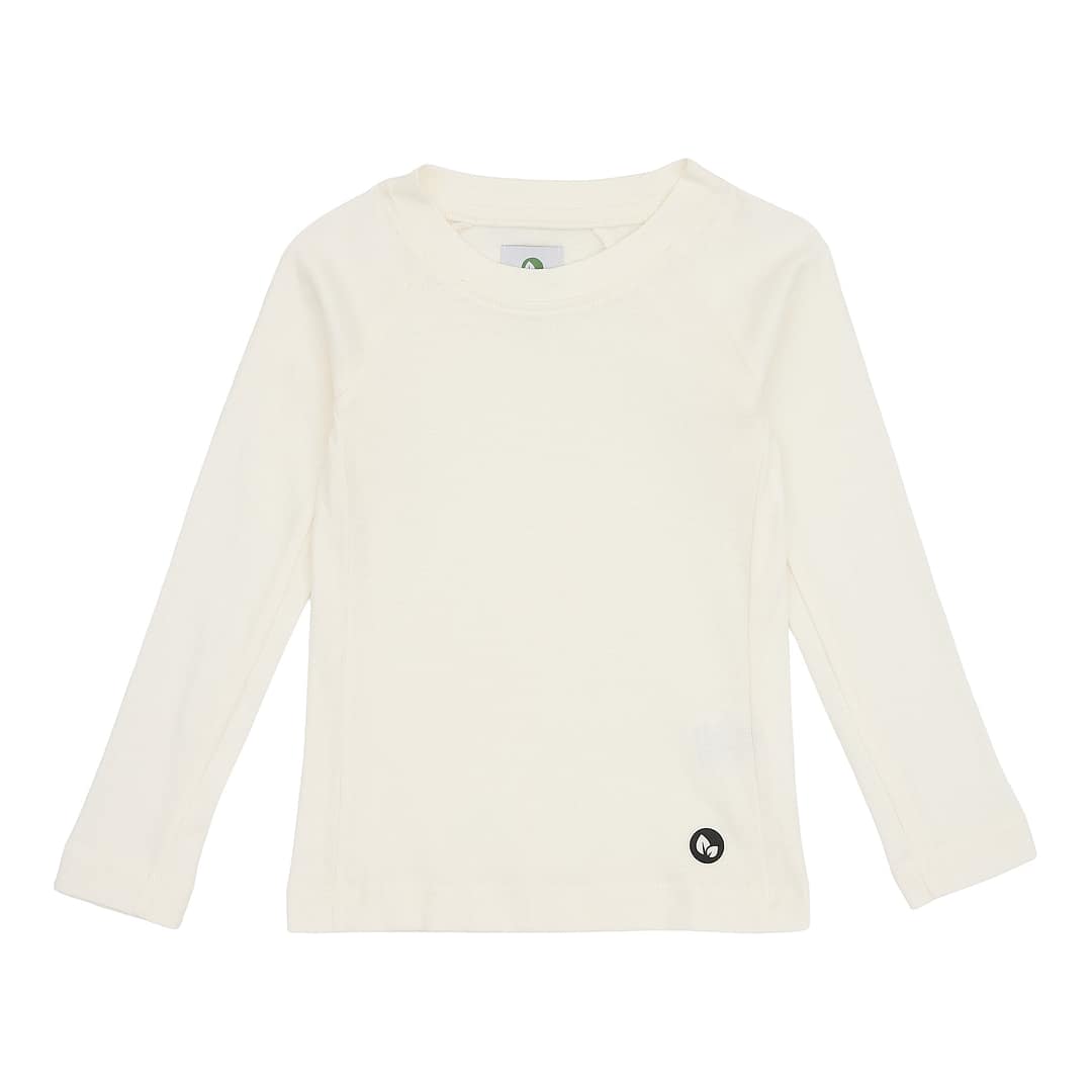 Basic T-shirt til børn i farven hvid – komfortabel børnetrøje i blødt supima-bomuld, perfekt til hverdagsbrug