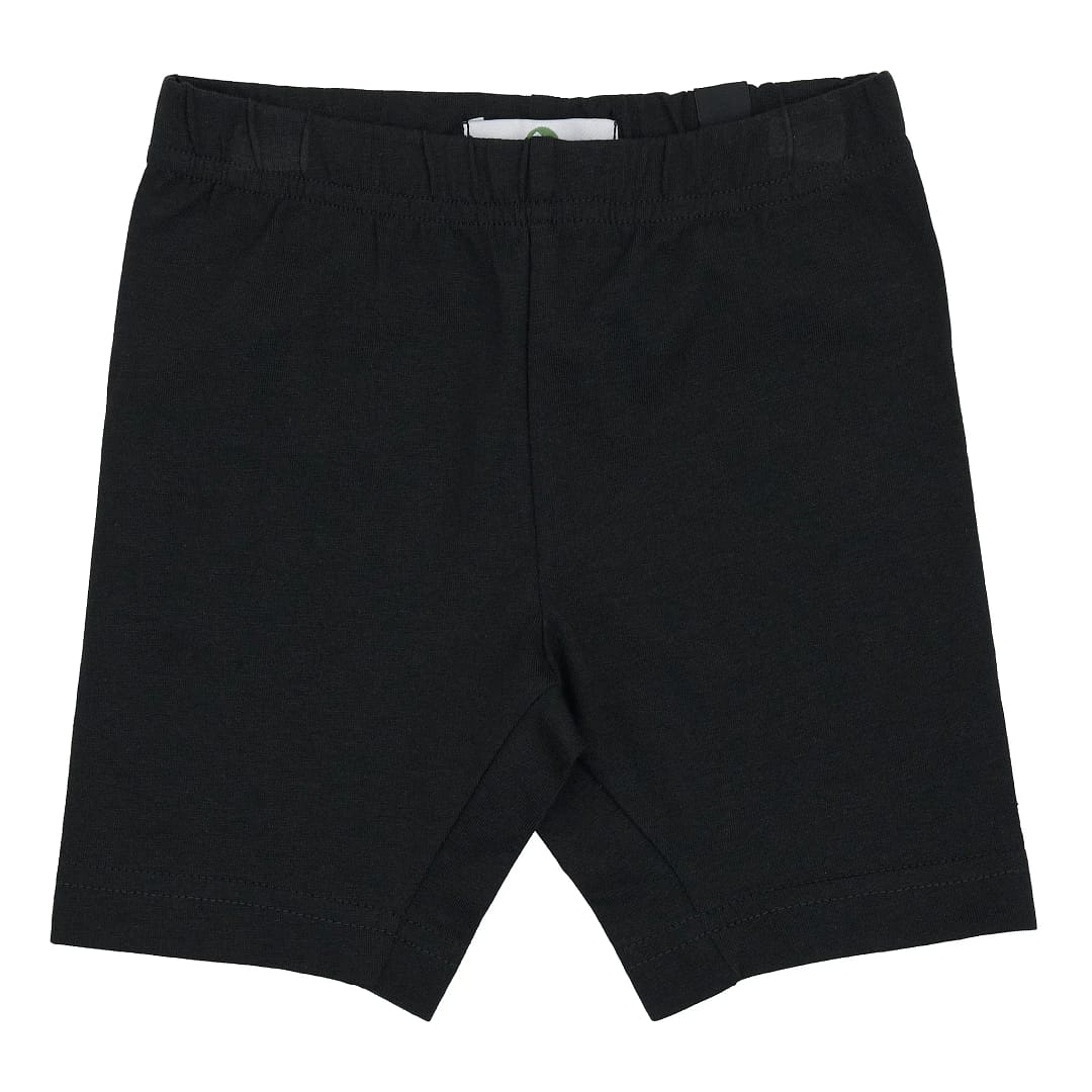 Leggingsshorts til børn i sort – fremstillet i blød og strækbar kvalitet med Supima-bomuld og elastan for optimal komfort og pasform