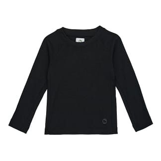 Basic T-shirt til børn i farven sort – komfortabel børnetrøje i blødt supima-bomuld, perfekt til hverdagsbrug
