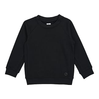Sweatshirt til børn i farven sort – eksklusivt sweatsæt fremstillet i blød og slidstærk Supima-bomuld, ideel til hverdagskomfort