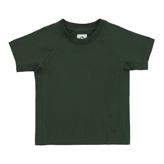 Basic T-shirt til børn i farven grøn – komfortabel børnetrøje i blødt supima-bomuld, perfekt til hverdagsbrug