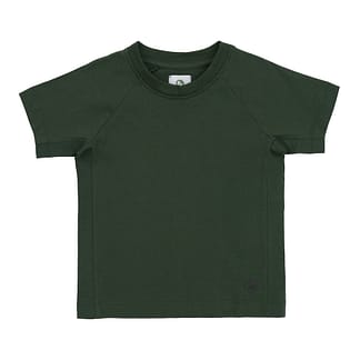 Basic T-shirt til børn i farven grøn – komfortabel børnetrøje i blødt supima-bomuld, perfekt til hverdagsbrug