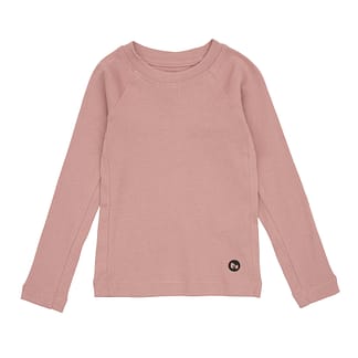 Basic T-shirt til børn i farven rose – komfortabel børnetrøje i blødt supima-bomuld, perfekt til hverdagsbrug