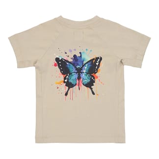 Backprint t-shirt sommerfugl til børn