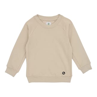 Sweatshirt til børn i farven beige – eksklusivt sweatsæt fremstillet i blød og slidstærk Supima-bomuld, ideel til hverdagskomfort