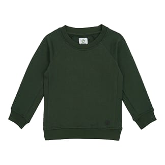 Sweatshirt til børn i farven grøn – eksklusivt sweatsæt fremstillet i blød og slidstærk Supima-bomuld, ideel til hverdagskomfort