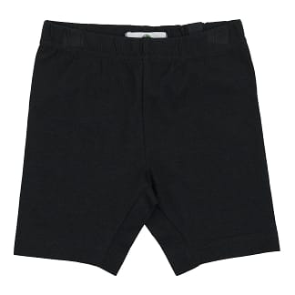 Leggingsshorts til børn i sort – fremstillet i blød og strækbar kvalitet med Supima-bomuld og elastan for optimal komfort og pasform